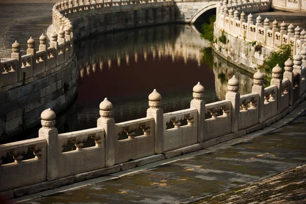 紫禁城内金水河护栏 — 图库照片