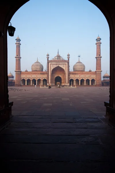 Quadro do arco da mesquita de Jama Masjid Delhi — Fotografia de Stock