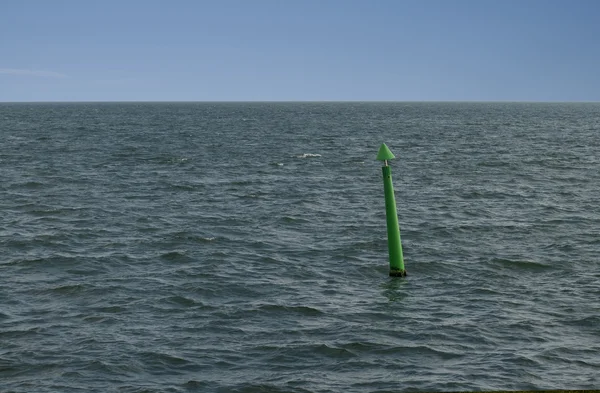 Green Buoy in the Ocean — Stock Photo, Image