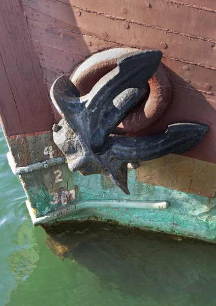 Closeup on an Old Anchor — Stock Photo, Image