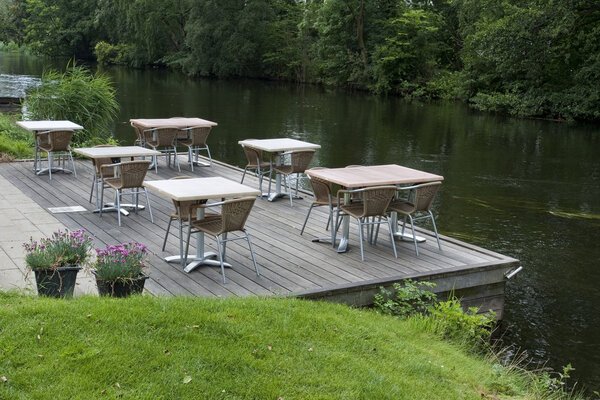 Empty Cafe at the River