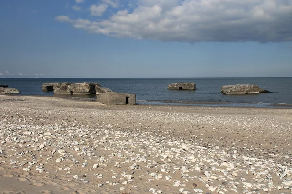 Bunkers sulla spiaggia — Foto Stock