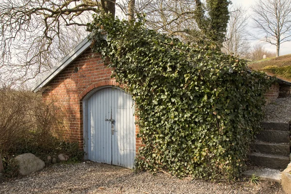 Malá stodola s Ivy — Stock fotografie
