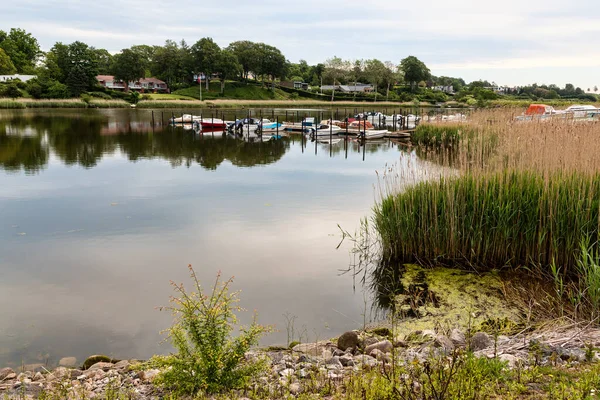 Kleine Boote Einer Bucht Bei Horsens Dänemark — Stockfoto