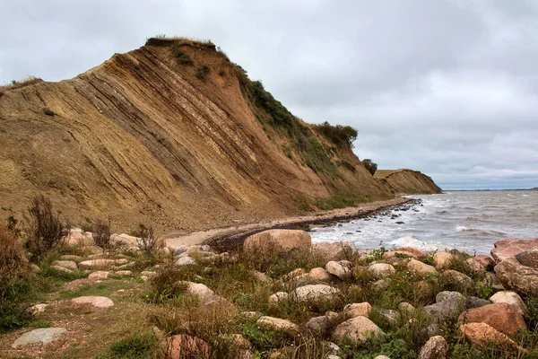 Acantilado Barro Isla Mors Dinamarca — Foto de Stock