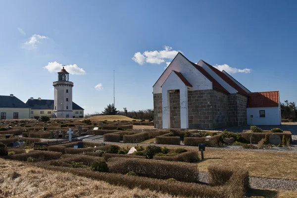 Lighthouse and Church — Stock Photo, Image