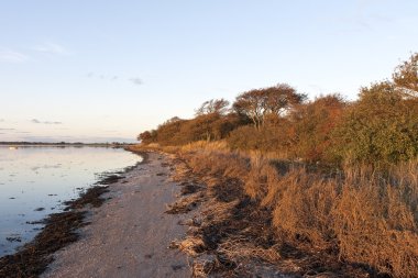 Sahilde gün batımı 