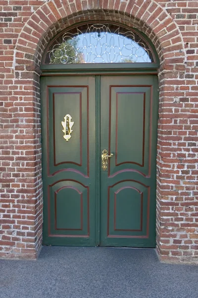 Green Double Door — Stock Photo, Image