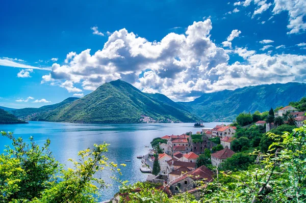 Пейзажний вид Чорногорії, Perast — стокове фото