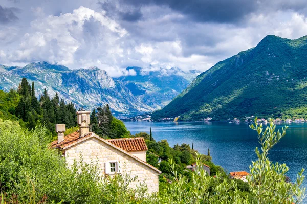 Černá Hora na šířku zobrazení, Perast — Stock fotografie
