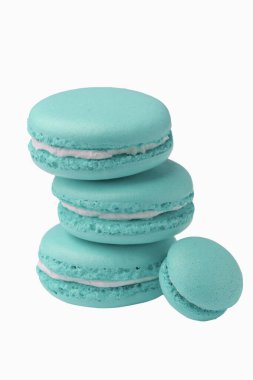 Beyaz üzerine izole edilmiş Fransız tatlı kurabiyesi. Kopyalama alanı