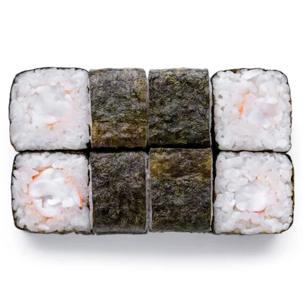 Close Sushi Unagi Tempura Rolls California Lososem Krevetami Tuňákem Kaviárem Stock Fotografie