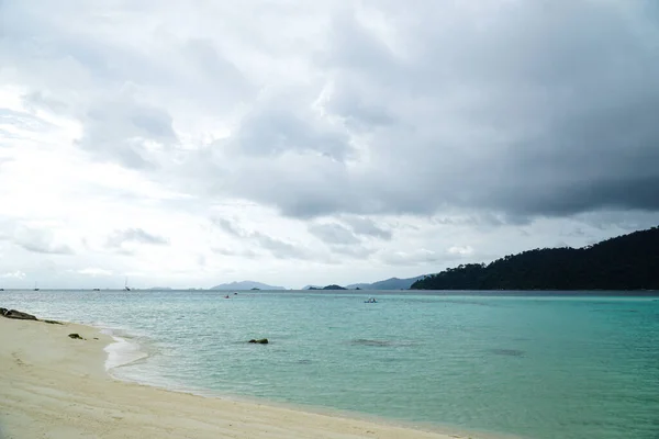 Andaman Zee Voor Een Onweersbui Koh Lipe Sunrise Strand Het — Stockfoto