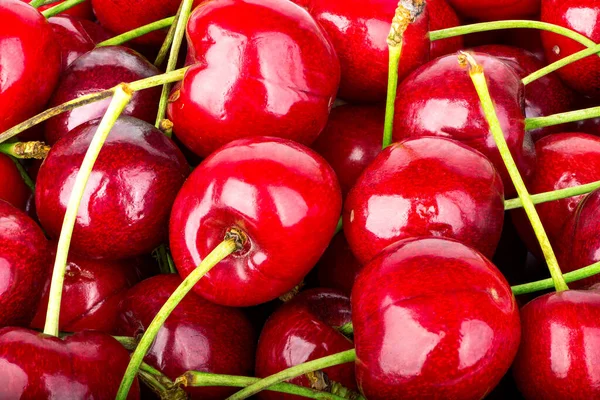 Fundo de cerejas vermelhas — Fotografia de Stock