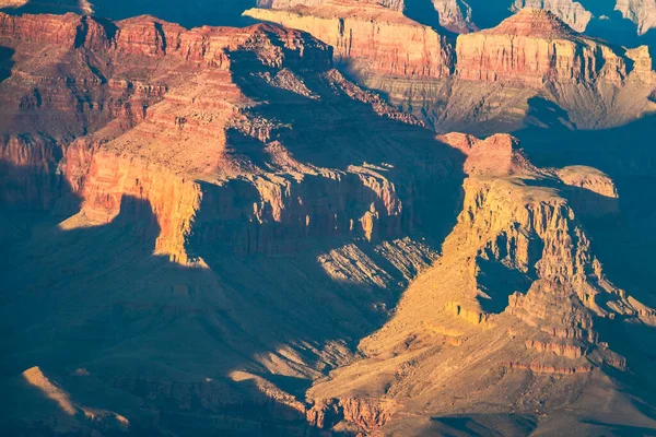 Pôr Sol Grand Canyon Arizona Banhado Pela Luz Noite — Fotografia de Stock