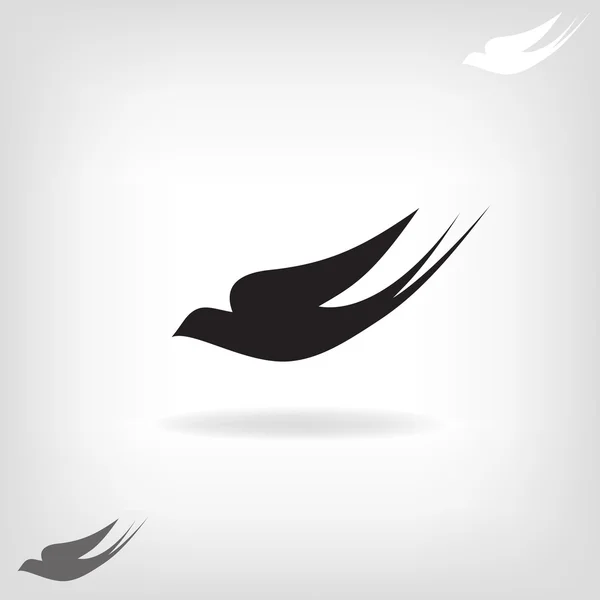 Stylized silhouette swallow — Stock Vector