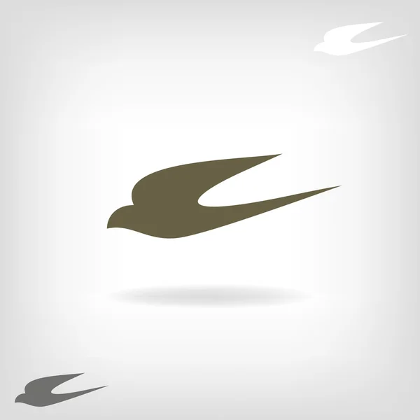 Gestileerde silhouet swallow — Stockvector