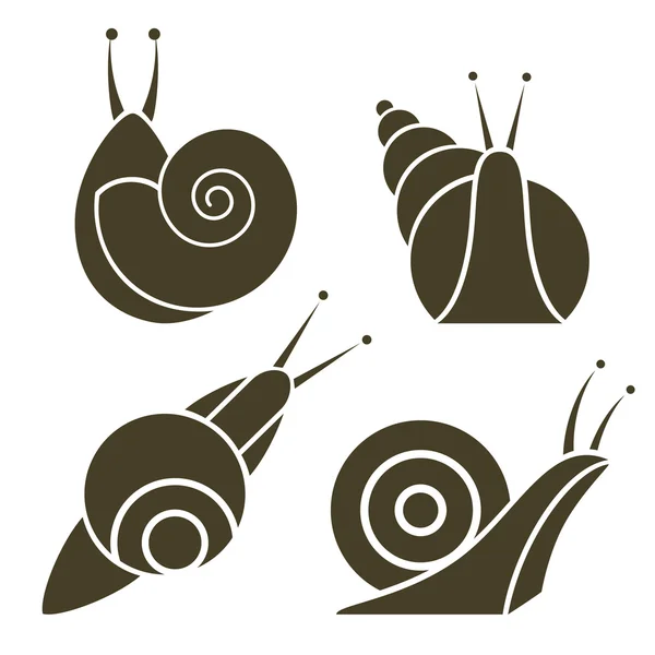 Stilisierte Silhouette einer Schnecke — Stockvektor