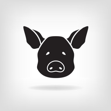 Stilize bir domuz üzerinde açık renkli başkanı.