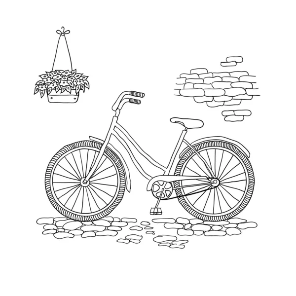 ビンテージ自転車。ベクトル イラスト. — ストックベクタ