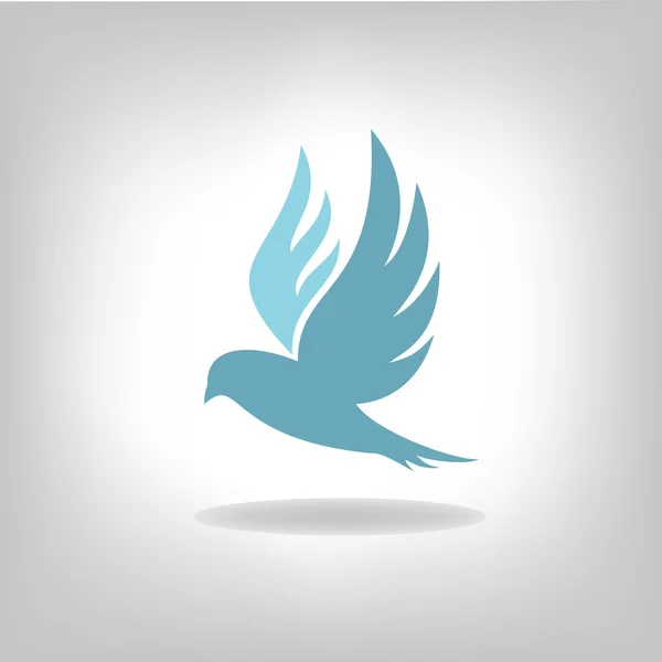 Black bird isolated with outstretched wings Stock Illustration