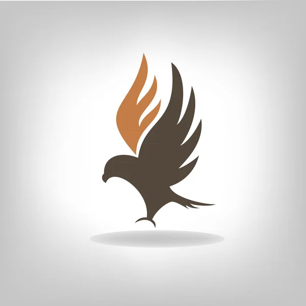 Águila negra con alas extendidas Ilustraciones de stock libres de derechos