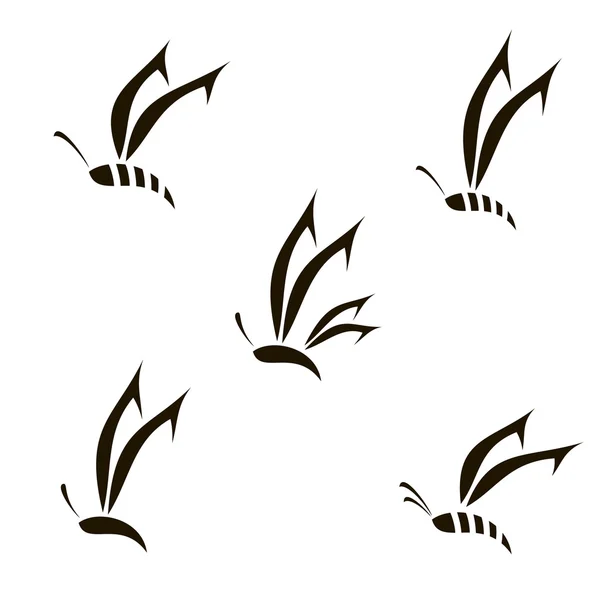 Icono de mariposa hermosa creativa — Vector de stock