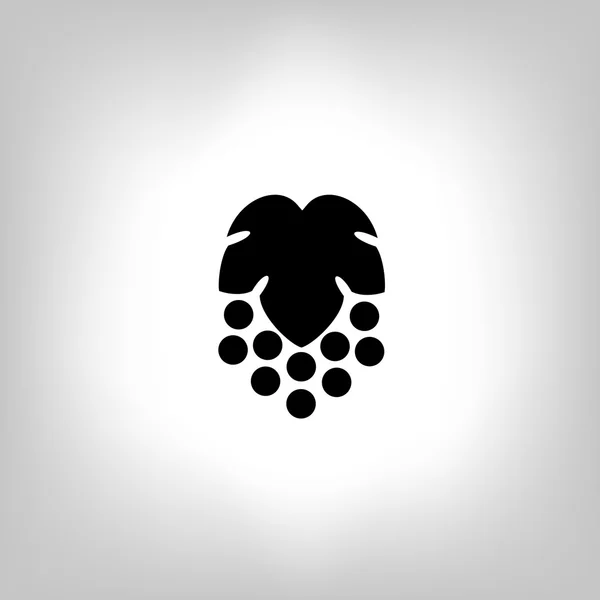 Silueta negra de uva. Ilustración vectorial . — Vector de stock