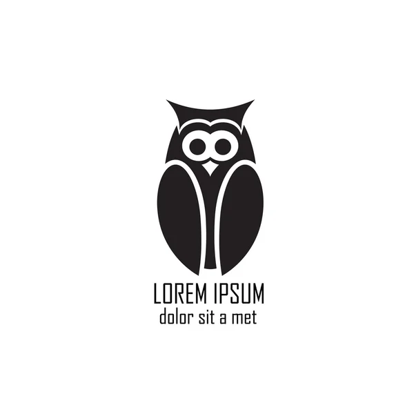 Stylized owl on white background. — Stock Vector