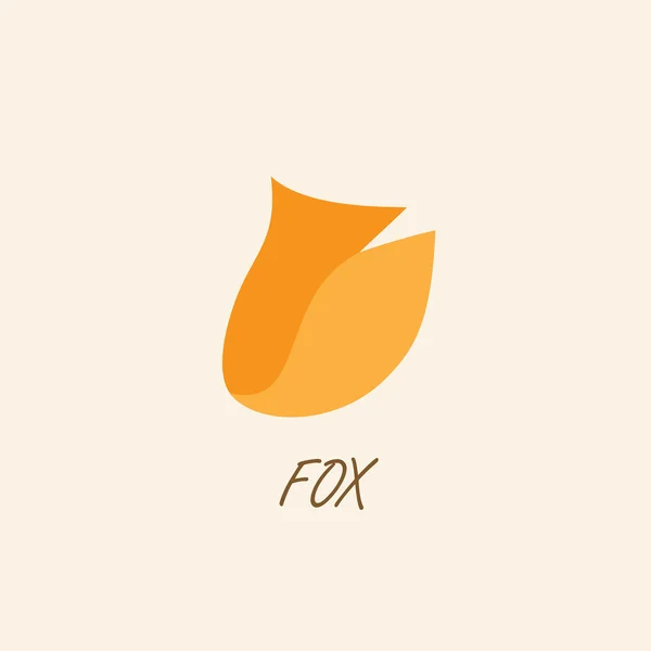 Silhueta estilizada de raposa em um fundo leve — Vetor de Stock