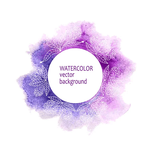 Watercolor circle hand paint on white background — Stock Vector