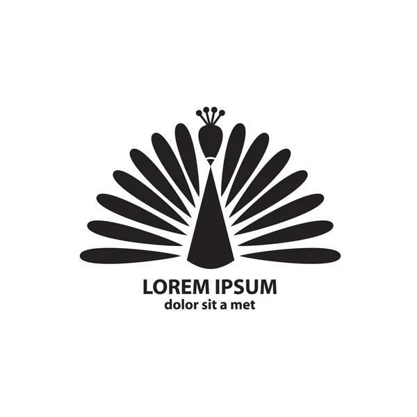 Tavus kuşu stilize silüeti