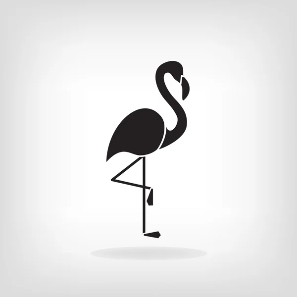 A Flamingo stilizált sziluettje — Stock Vector