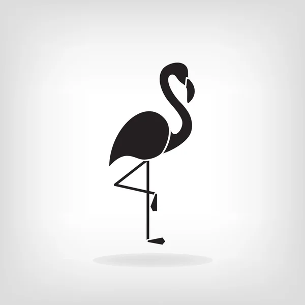 Silhouette stylisée d'un flamant rose — Image vectorielle