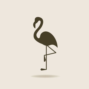 Stilize bir Flamingo silüeti 