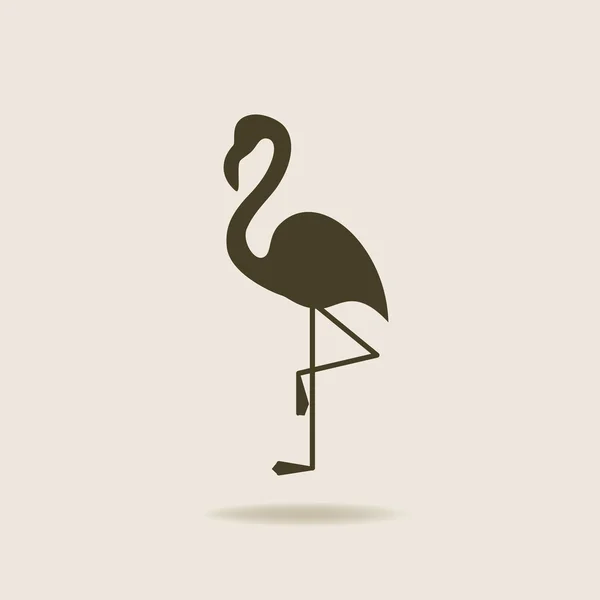 Stiliserad silhuett av en Flamingo — Stock vektor