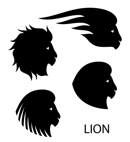 Cabeça de leão estilizada - ilustração vetorial — Vetor de Stock