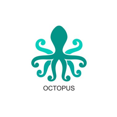 Açık renkli bir ahtapot silüeti