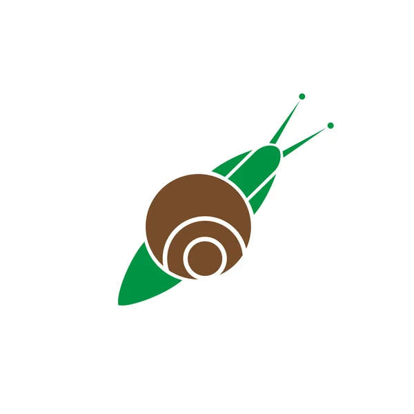 Silhouette stylisée d'un escargot — Image vectorielle