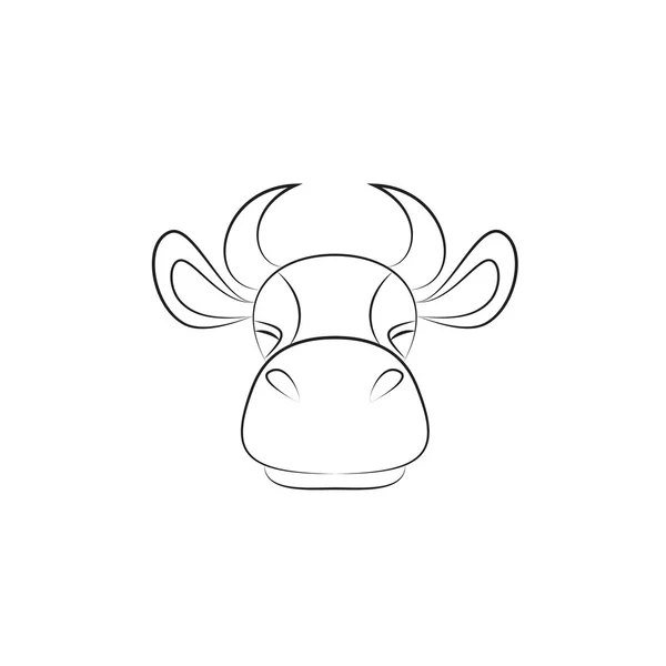 Vaca sobre fondo blanco — Vector de stock