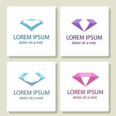 Stilize elmas simgesi. Vektör çizim