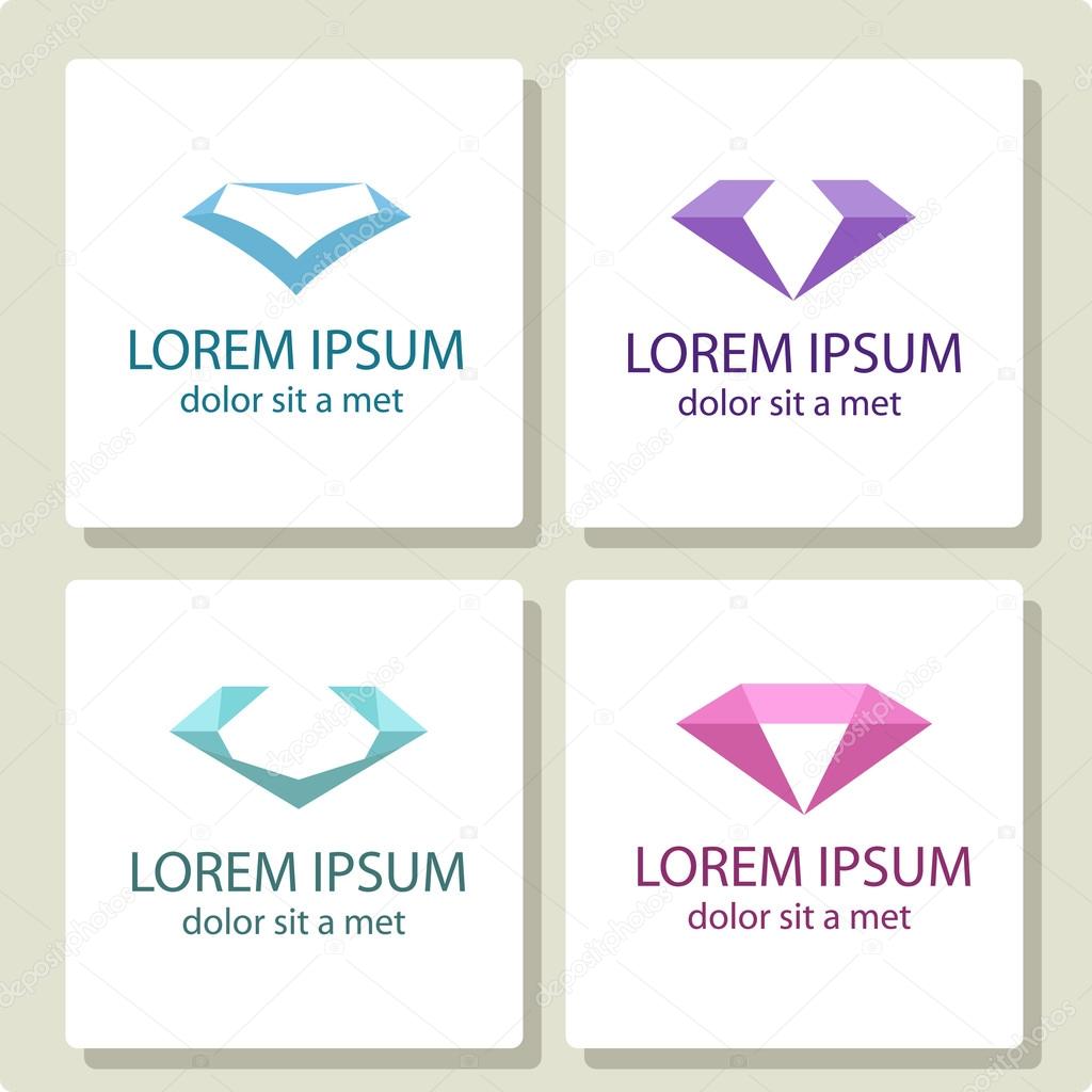 Stylized stone diamonds symbol for your design. Vector illustration