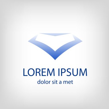 Stilize elmas simgesi. Vektör çizim