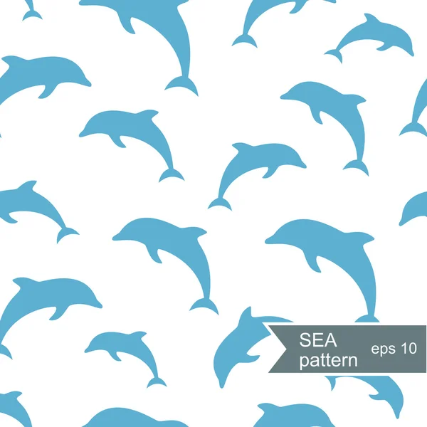Abstracte dolfijn patroon — Stockvector