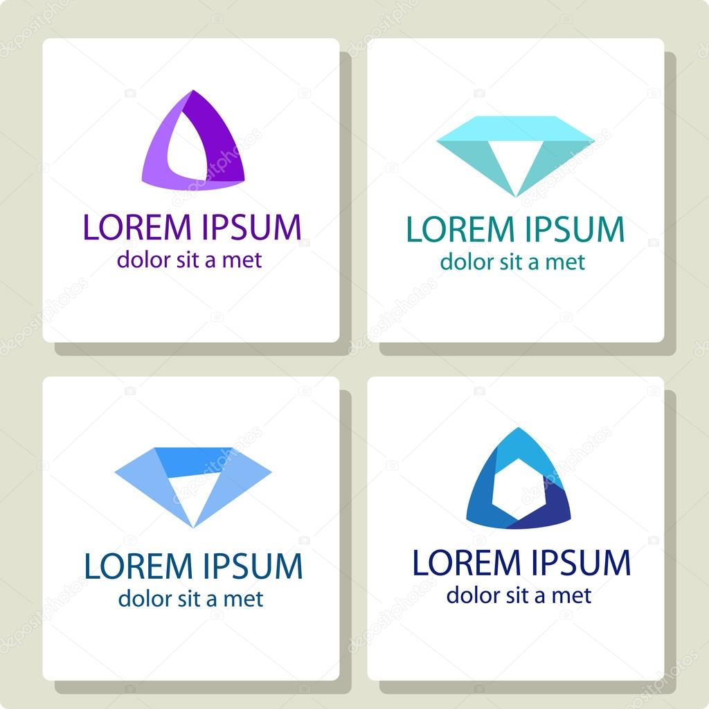 Stylized stone diamonds symbol for your design. Vector illustration
