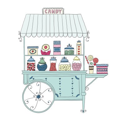 Satılık şeker sepeti.