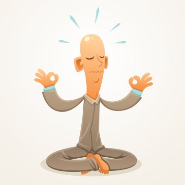 İnsan meditasyon yapar.