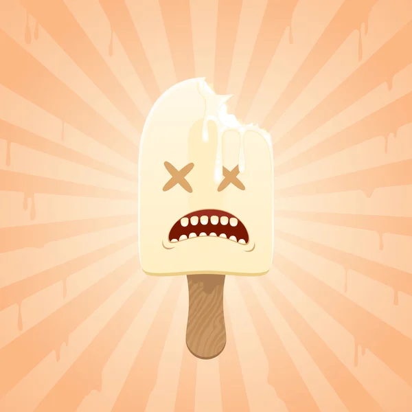 Dead vanilla ice cream Royalty Free Stock Illustrations