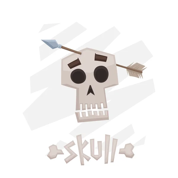 Skull and arrow — Stock Vector