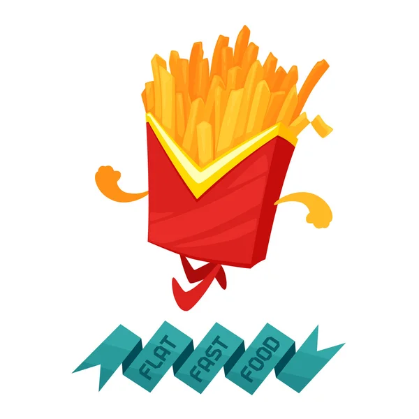 Flat fast food frenchfries Vector Graphics